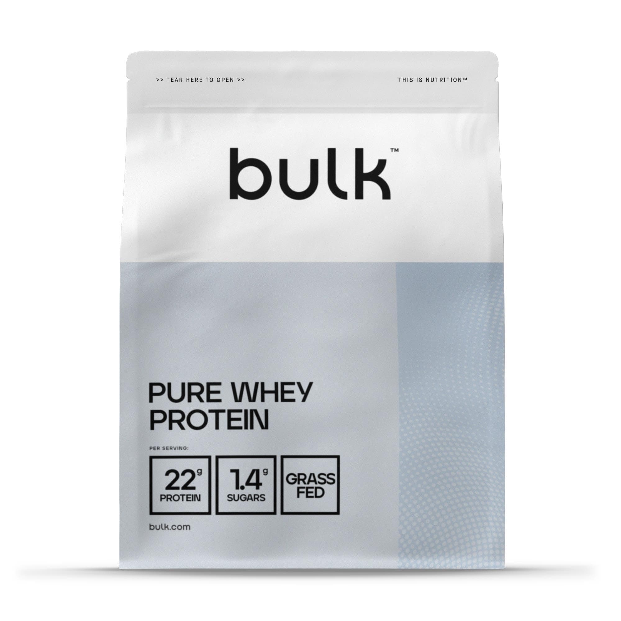 Bulk Pure Whey Protein Powder Shake, Strawberry, 1 kg, Packaging May Vary